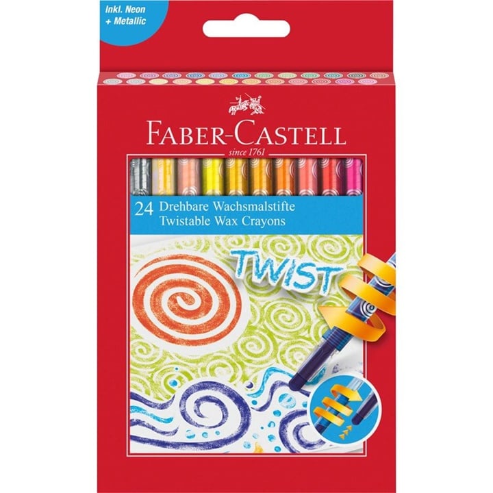 Creioane ceară Faber Castell Twist