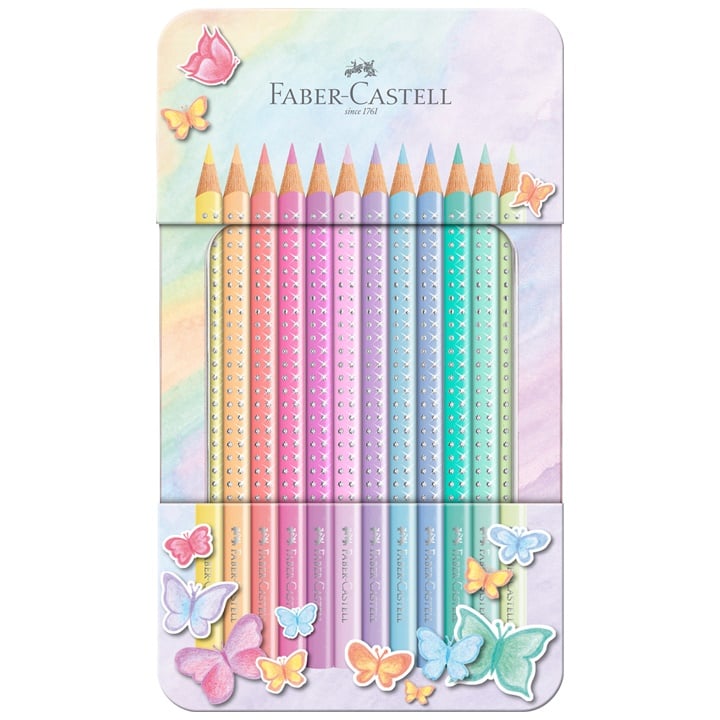 Faber Castell creioane colorate pastel Sparkle 12 buc.