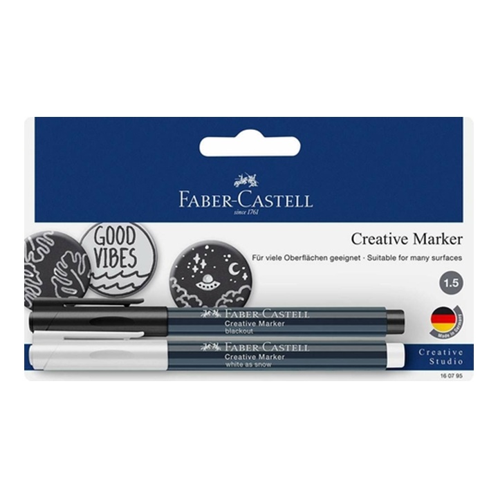 Faber Castell marker creativ alb/negru