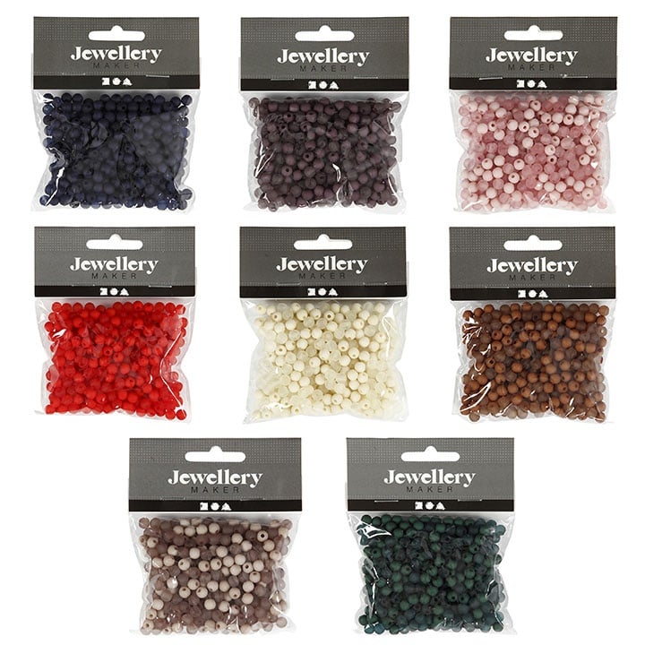 Perle de plastic - 40 g - culori diferite