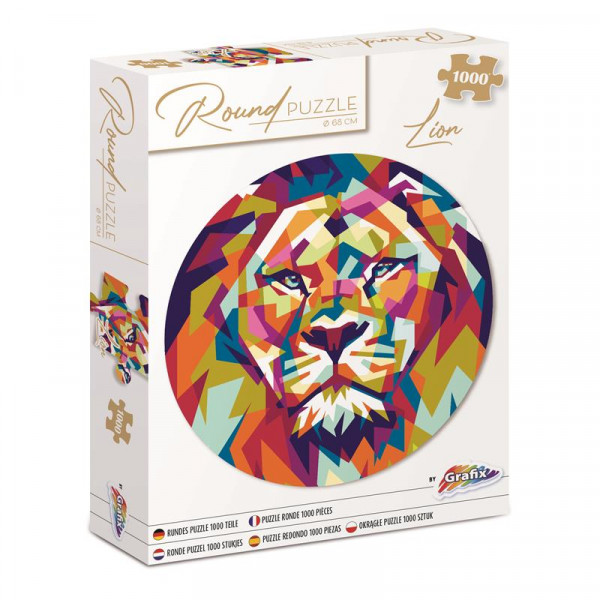 Puzzle rotund Lion 68 cm - 1000 buc