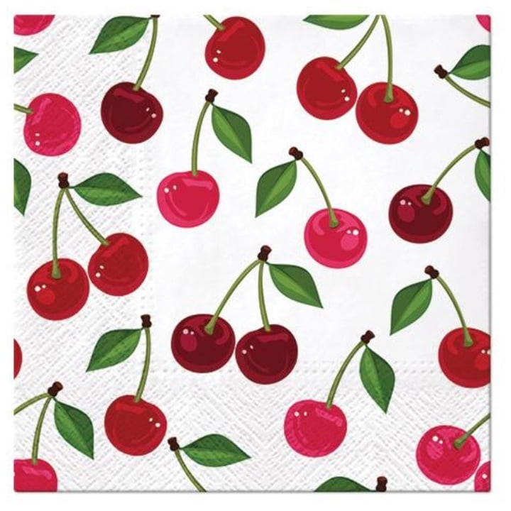 Șervețele pentru decupaj Cherries Pattern - 1 buc