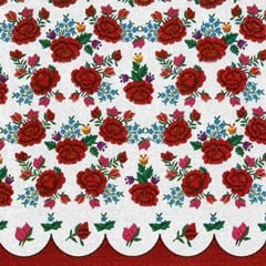 Șervețele pentru decoupage Poppies Embroidery Pattern - 1 buc.
