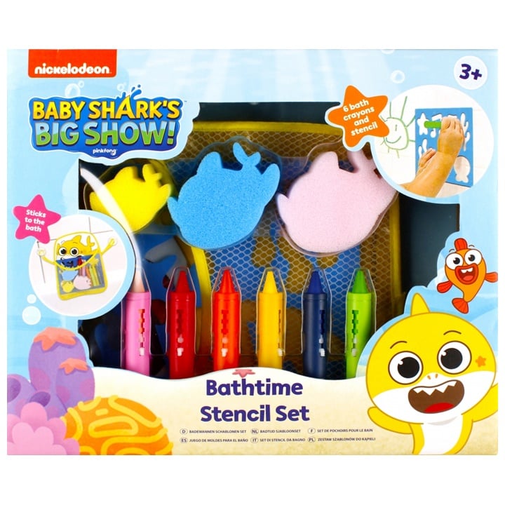 Baby Sharks set creioane colorate pentru baie