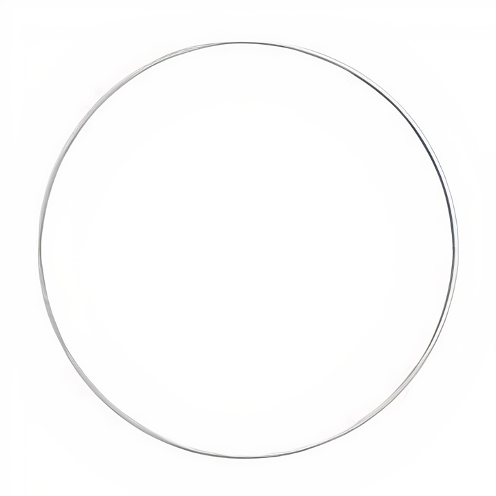 Cerc metalic alb pentru finisare 1 buc / diferite dimensiuni