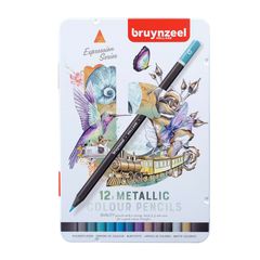 Creioane colorate Bruynzeel nuanțe metalice 12 buc.