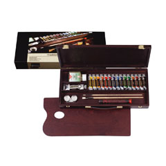 Culori ulei Rembrandt box traditional/15x15ml +1x40ml + accesorii