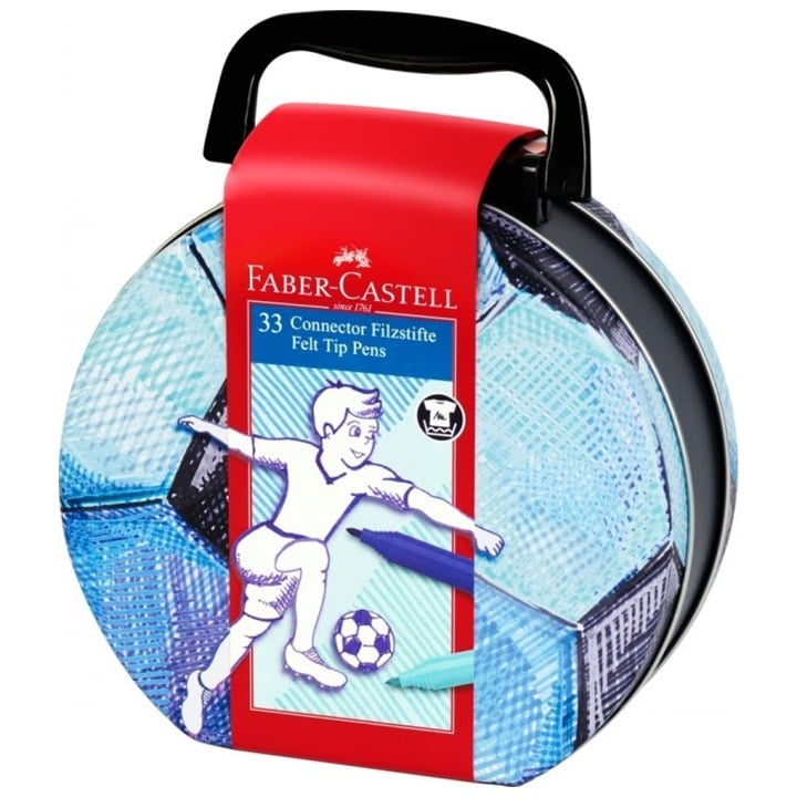 Faber-Castell markere cu clemă Servietă de fotbal 33 buc.