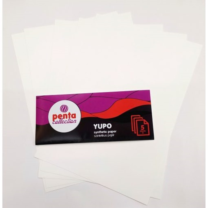 Hârtie sintetică YUPO Pentart 5 bucăți