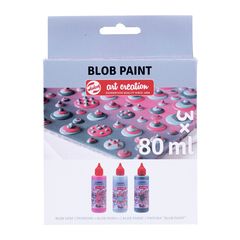 Set creativ Art Creation Blob Paint roz 3 x 80 ml