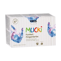 Vopsele lucioase pentru degete pentru copii MUCKI | set de 6 x 500 ml